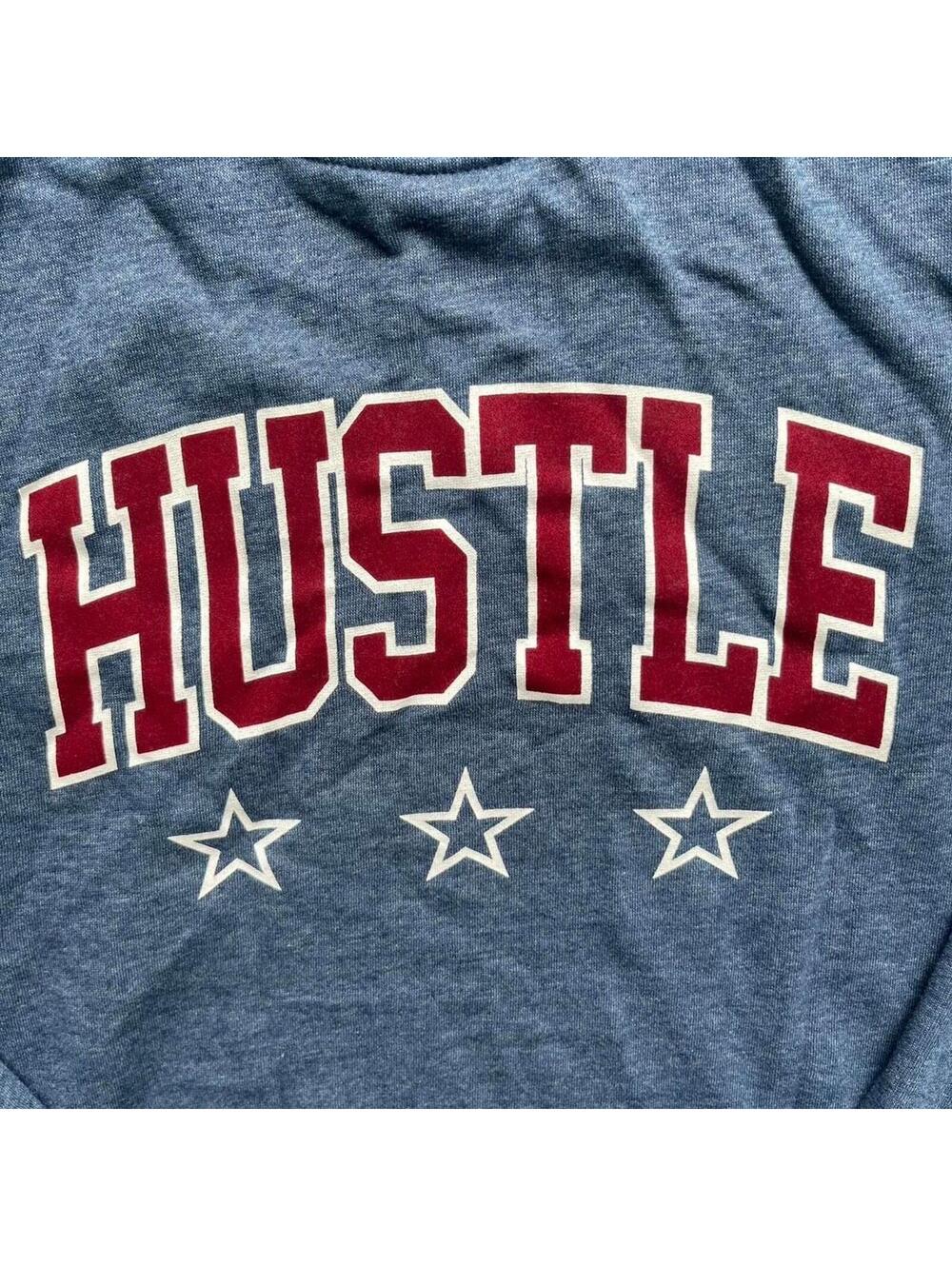 Cotton On Blue Hustle Grunge Medium Crewneck Sweatshirt - Picture 2 of 6